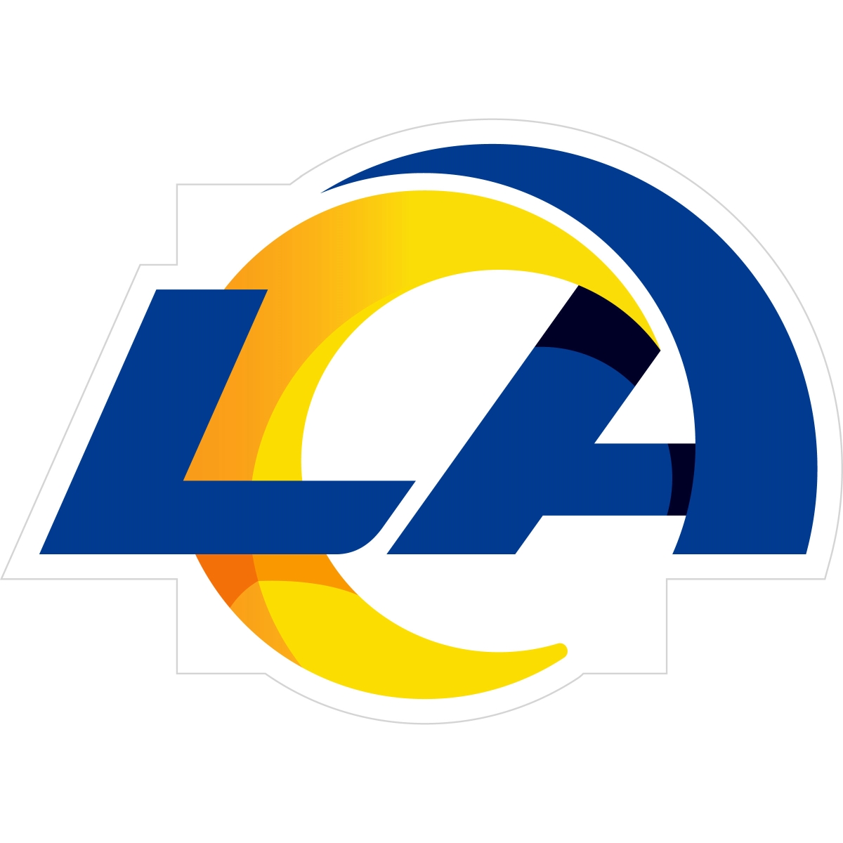 Siskiyou FLD130 8 in. Unisex NFL Los Angeles Rams Auto Decal
