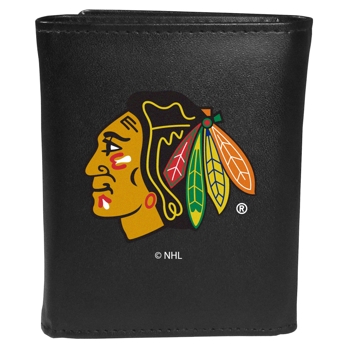 Picture of Siskiyou HLTR10 Male NHL Chicago Blackhawks Leather Tri-fold Logo Large Wallet - One Size