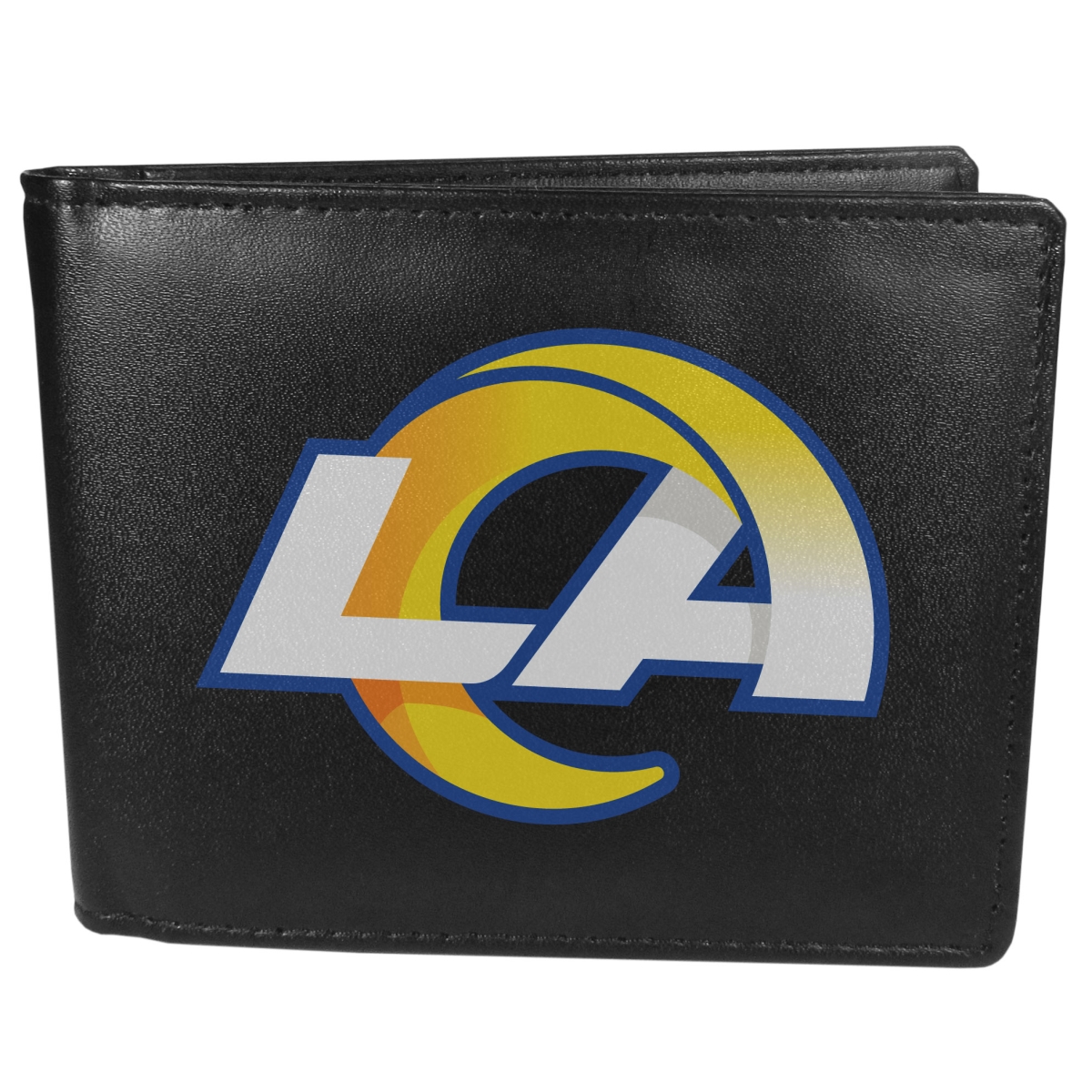 Siskiyou FLBF130 Male NFL Los Angeles Rams Leather Bi-fold Logo Large Wallet - One Size
