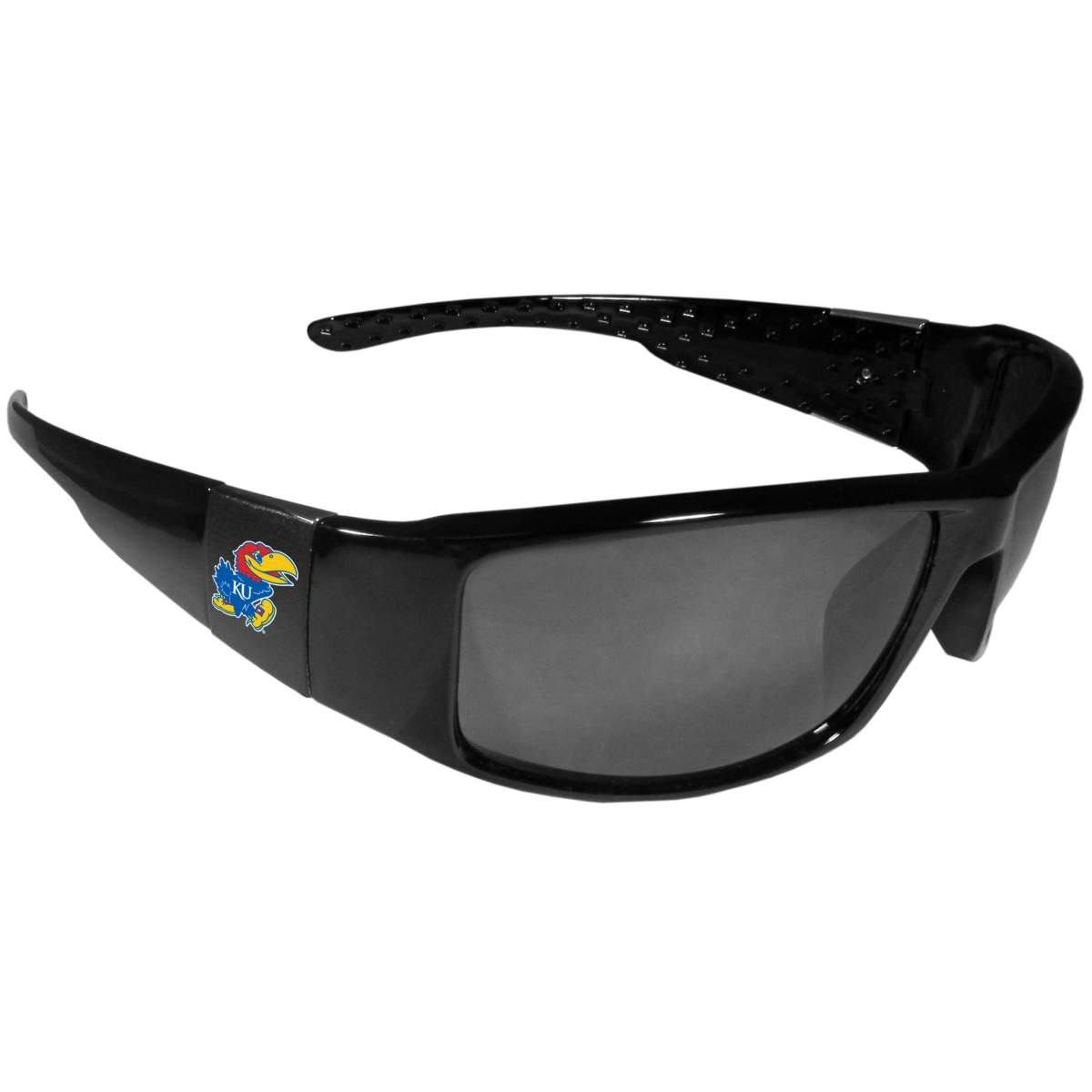 Siskiyou 2CCB21 Unisex NCAA Kansas Jayhawks Black Wrap Sunglasses - One Size