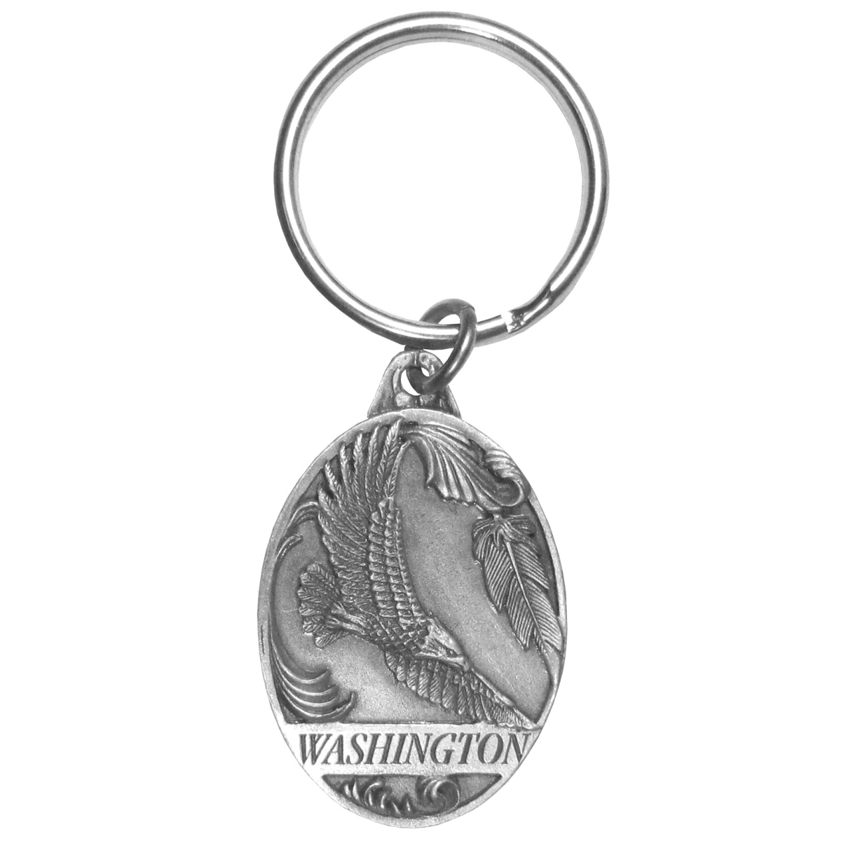 Siskiyou RK306 Washington Eagle Antiqued Keyring - One Size