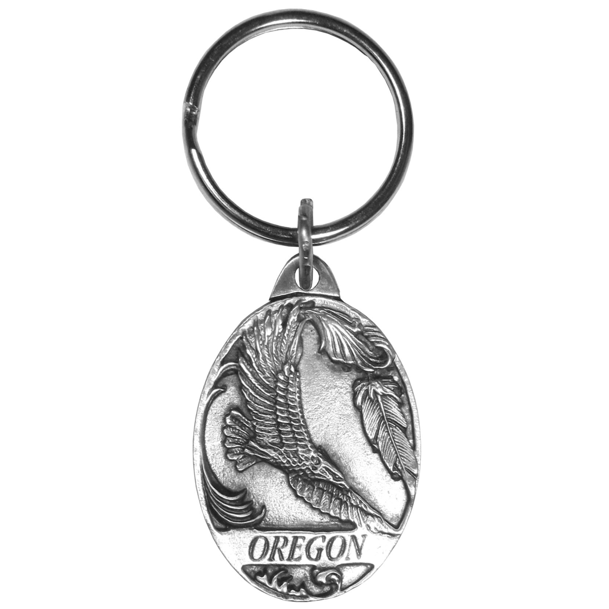 Siskiyou RK307 Oregon Eagle Antiqued Keyring - One Size