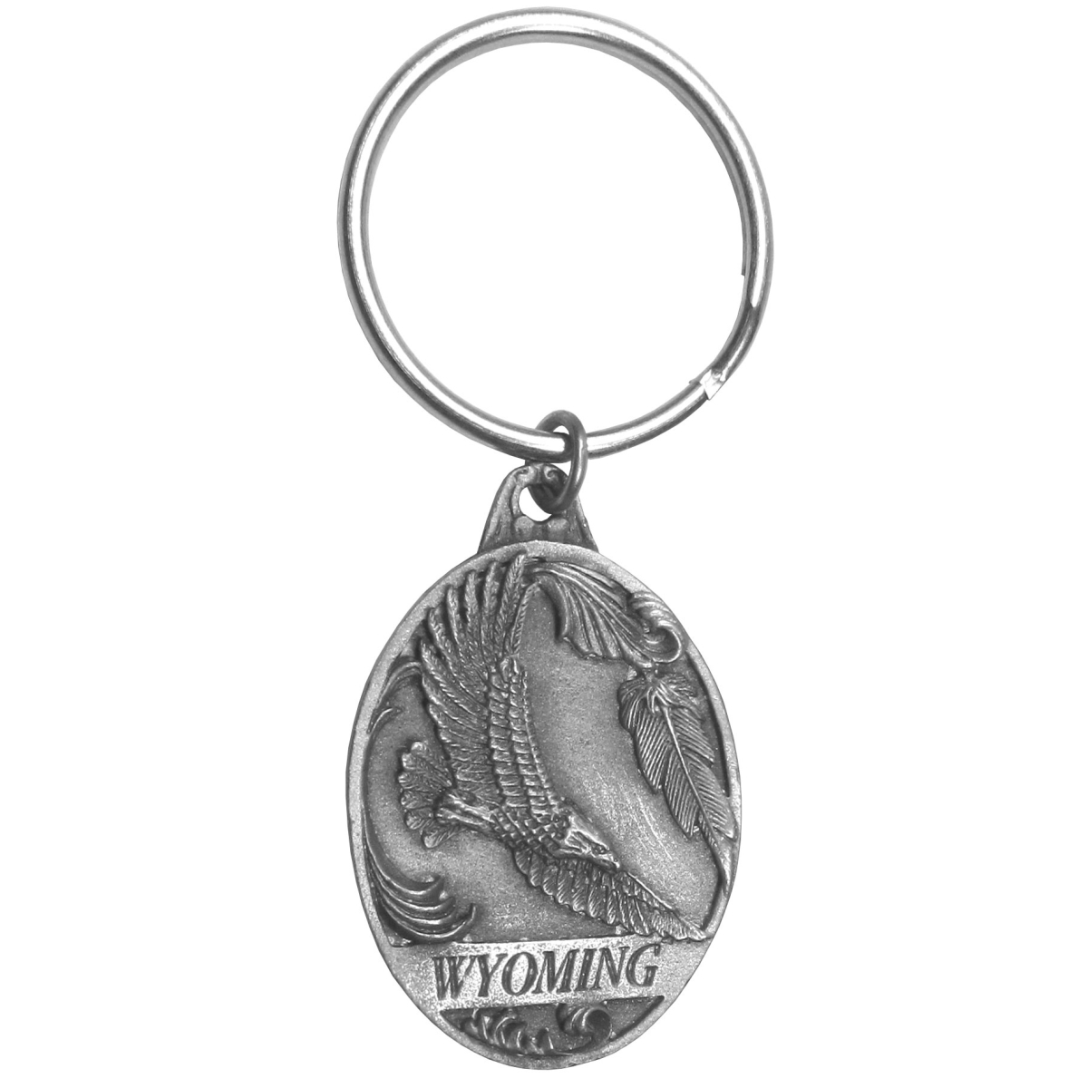 Siskiyou RK309 Wyoming Eagle Antiqued Keyring - One Size