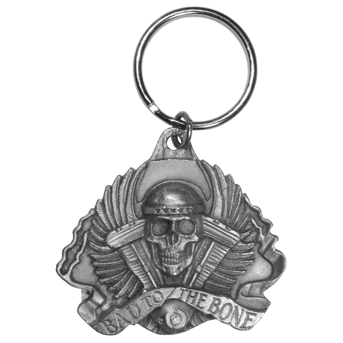 Picture of Siskiyou KRM7 Unisex Bad To The Bone Antiqued Key Chain - One Size