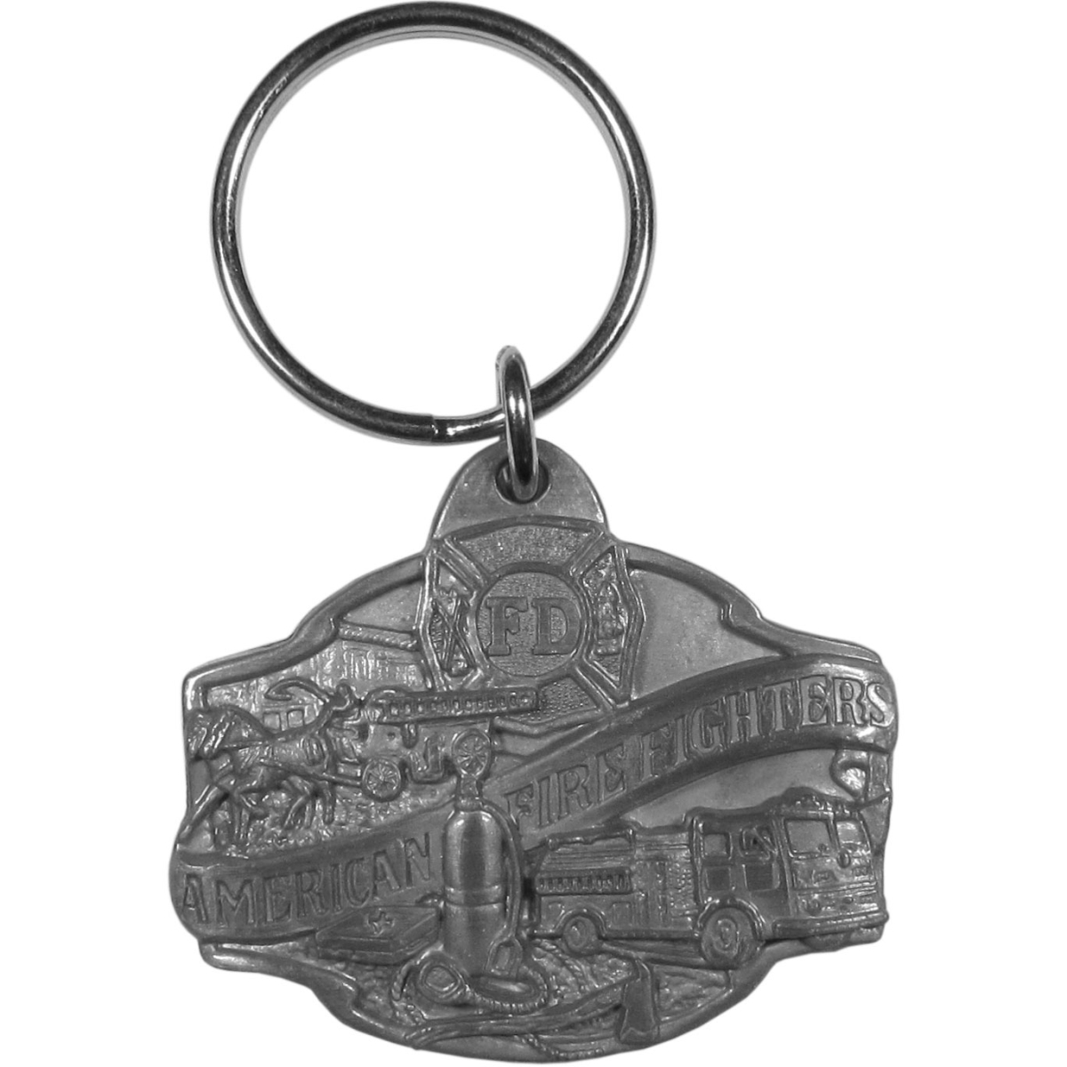 Picture of Siskiyou KR104 Military&#44; Patriotic & Firefighter-Patriotic American Firefighter Antiqued Key Chain - One Size