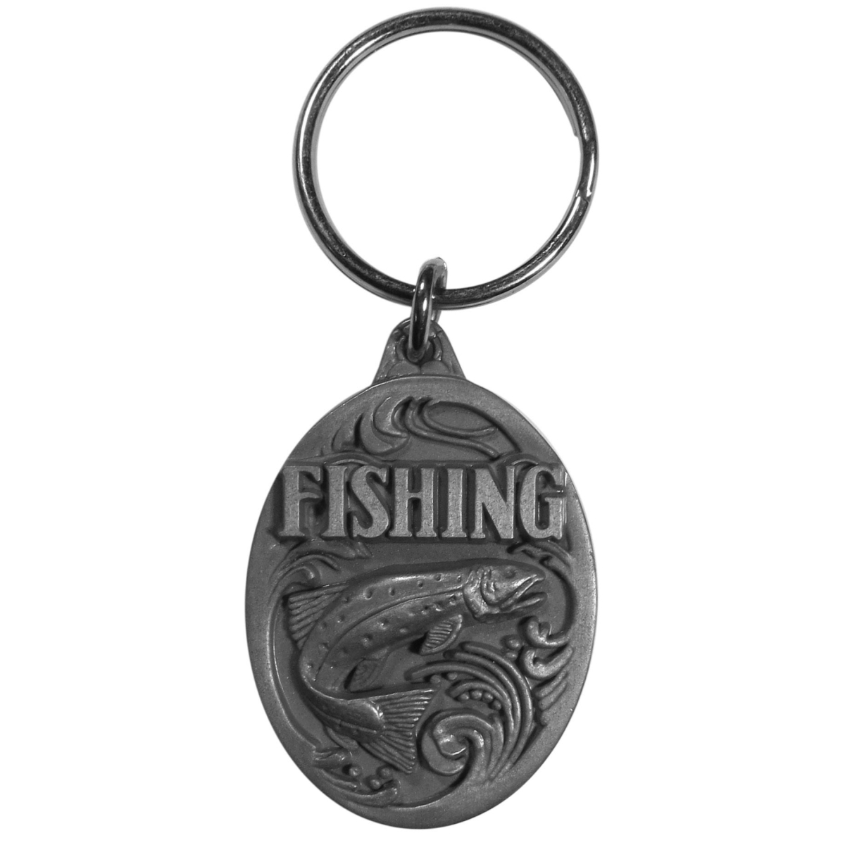 Picture of Siskiyou KR190 Fishing Antiqued Key Chain with Trout - One Size