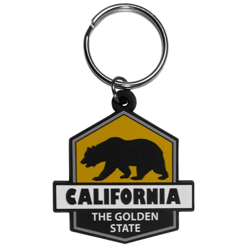 Picture of Siskiyou SPK129 Unisex Geography California Bear Flex Key Chain - One Size