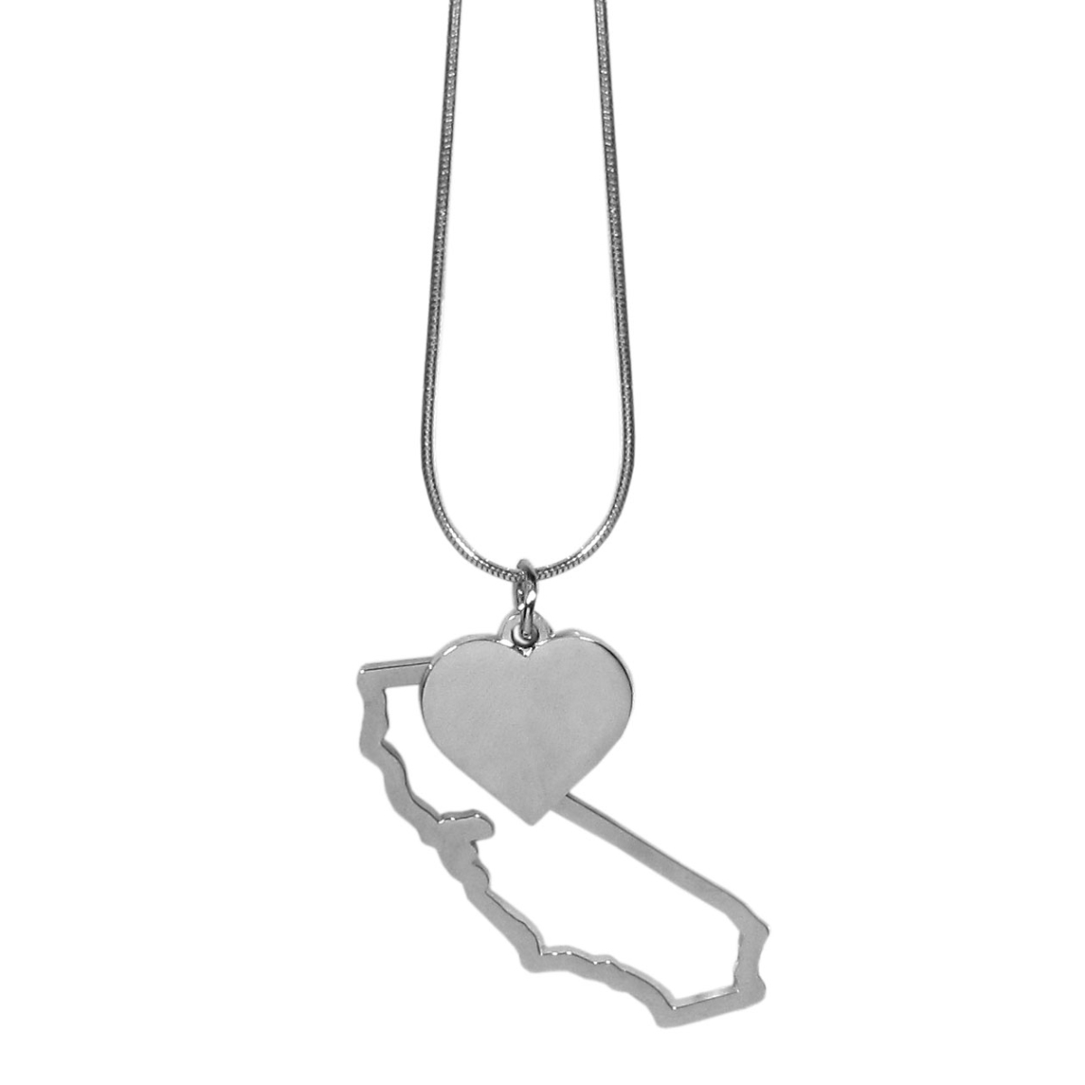 Picture of Siskiyou SSHN-CA Female Geography California State & Heart Charm Necklaces