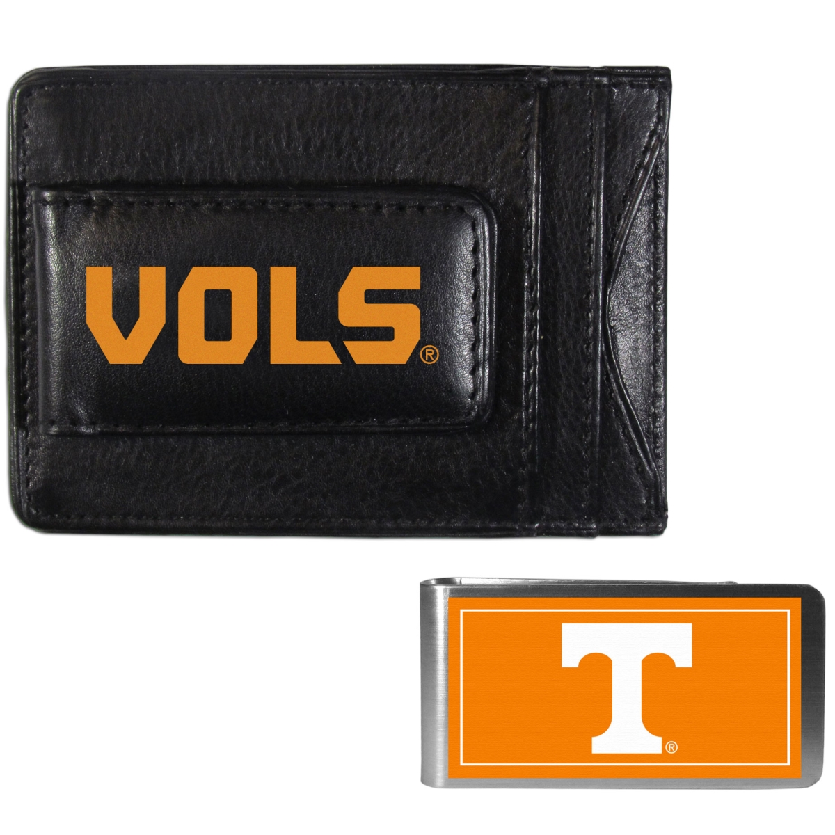 Picture of Siskiyou CCCP25LMP Unisex NCAA Tennessee Volunteers Leather Cash & Cardholder & Color Money Clip - One Size