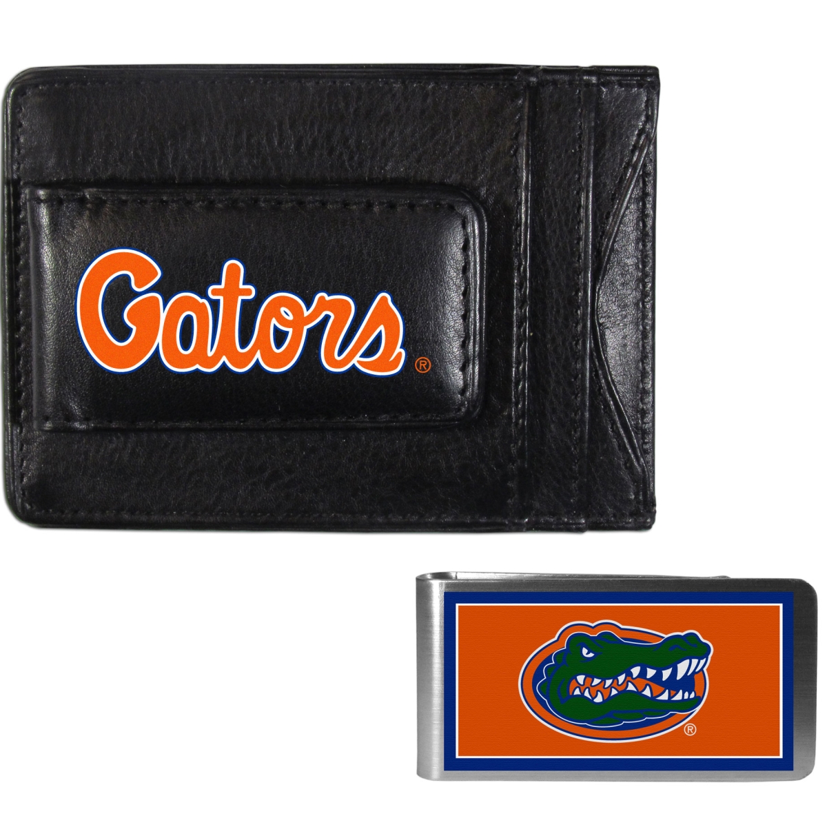 Picture of Siskiyou CCCP4LMP Unisex NCAA Florida Gators Leather Cash & Cardholder & Color Money Clip - One Size