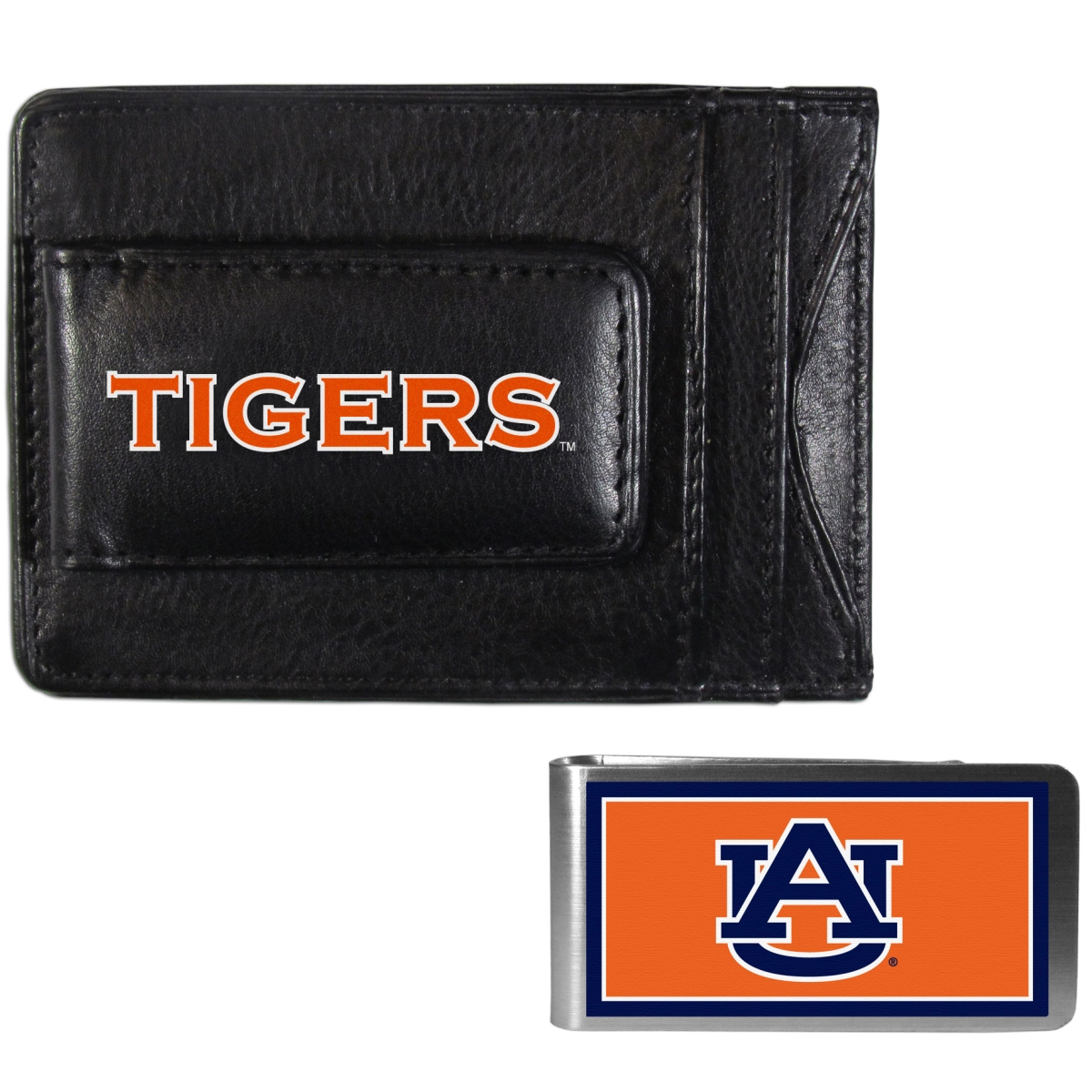 Picture of Siskiyou CCCP42LMP Unisex NCAA Auburn Tigers Leather Cash & Cardholder & Color Money Clip - One Size