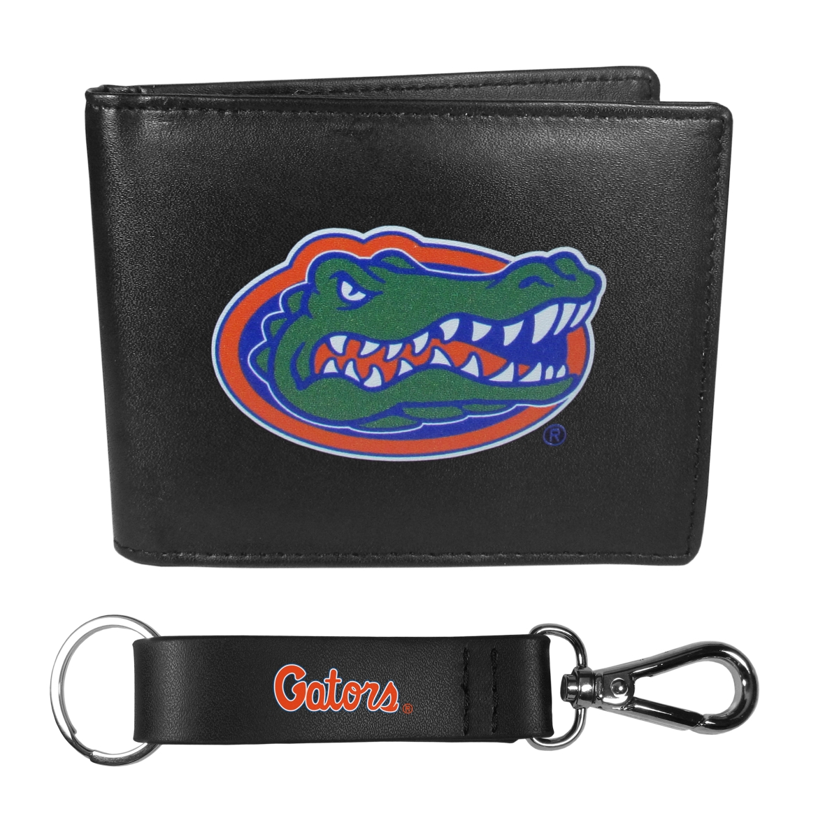 Siskiyou CBIL4KCS Male NCAA Florida Gators Bi-fold Wallet & Strap Key Chain - One Size