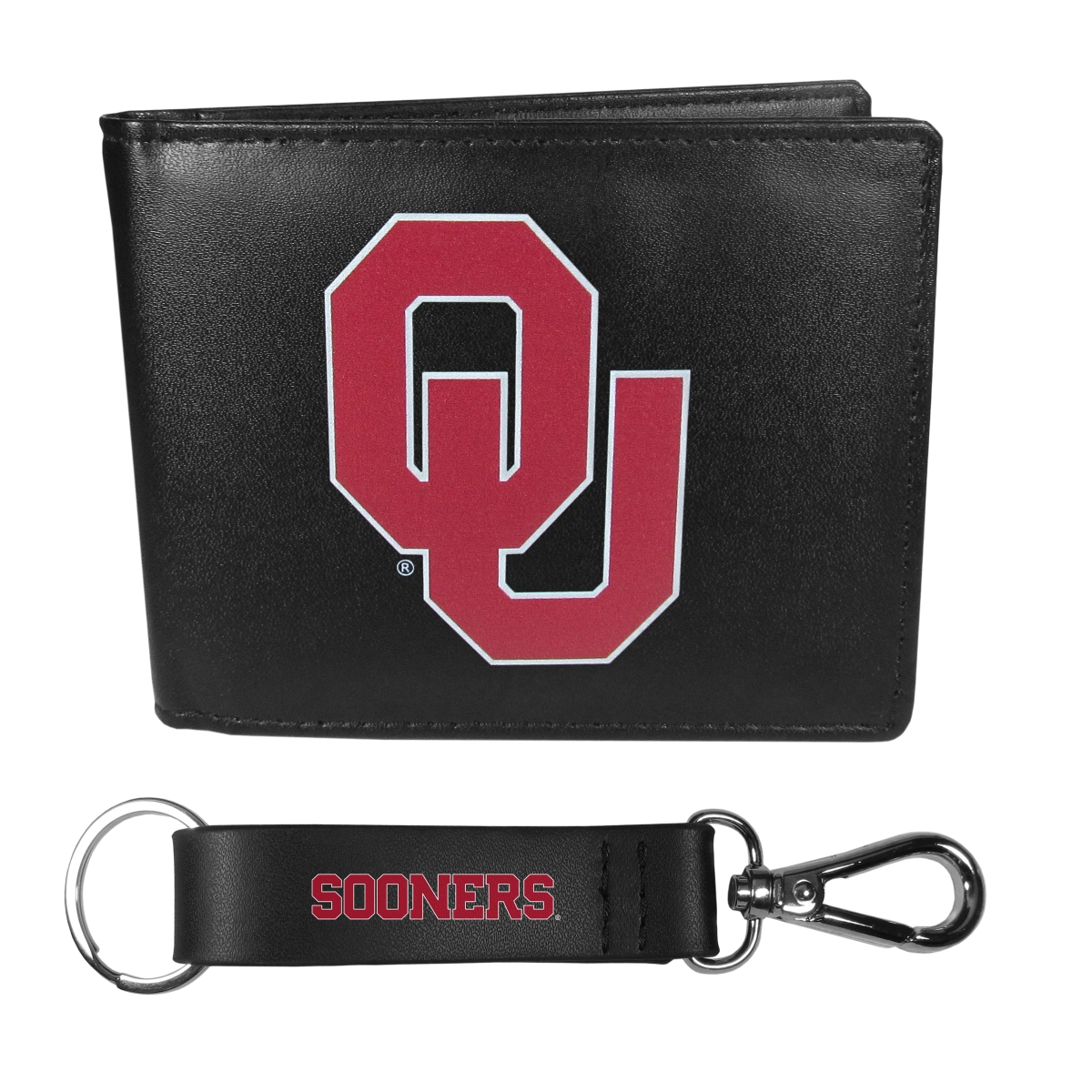 Siskiyou CBIL48KCS Unisex NCAA Oklahoma Sooners Bi-fold Wallet & Strap Key Chain