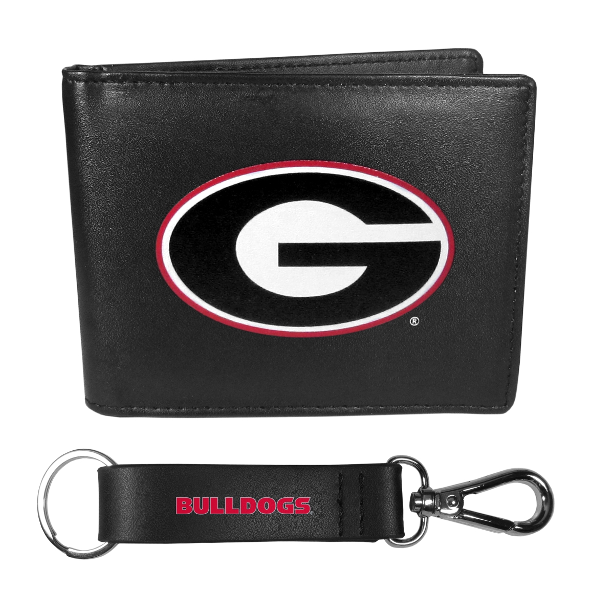 Men's Black Louisville Cardinals Leather Tri-Fold Wallet