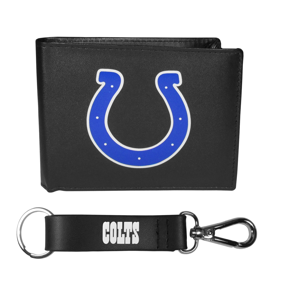 Siskiyou FBIL050KCS Unisex NFL Indianapolis Colts Bi-fold Wallet & Strap Key Chain