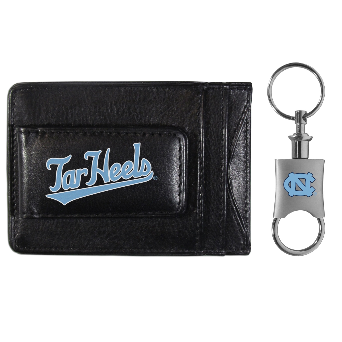 Siskiyou CCCP9KPV Unisex NCAA North Carolina Tar Heels Leather Cash & Cardholder & Valet Key Chain - One Size