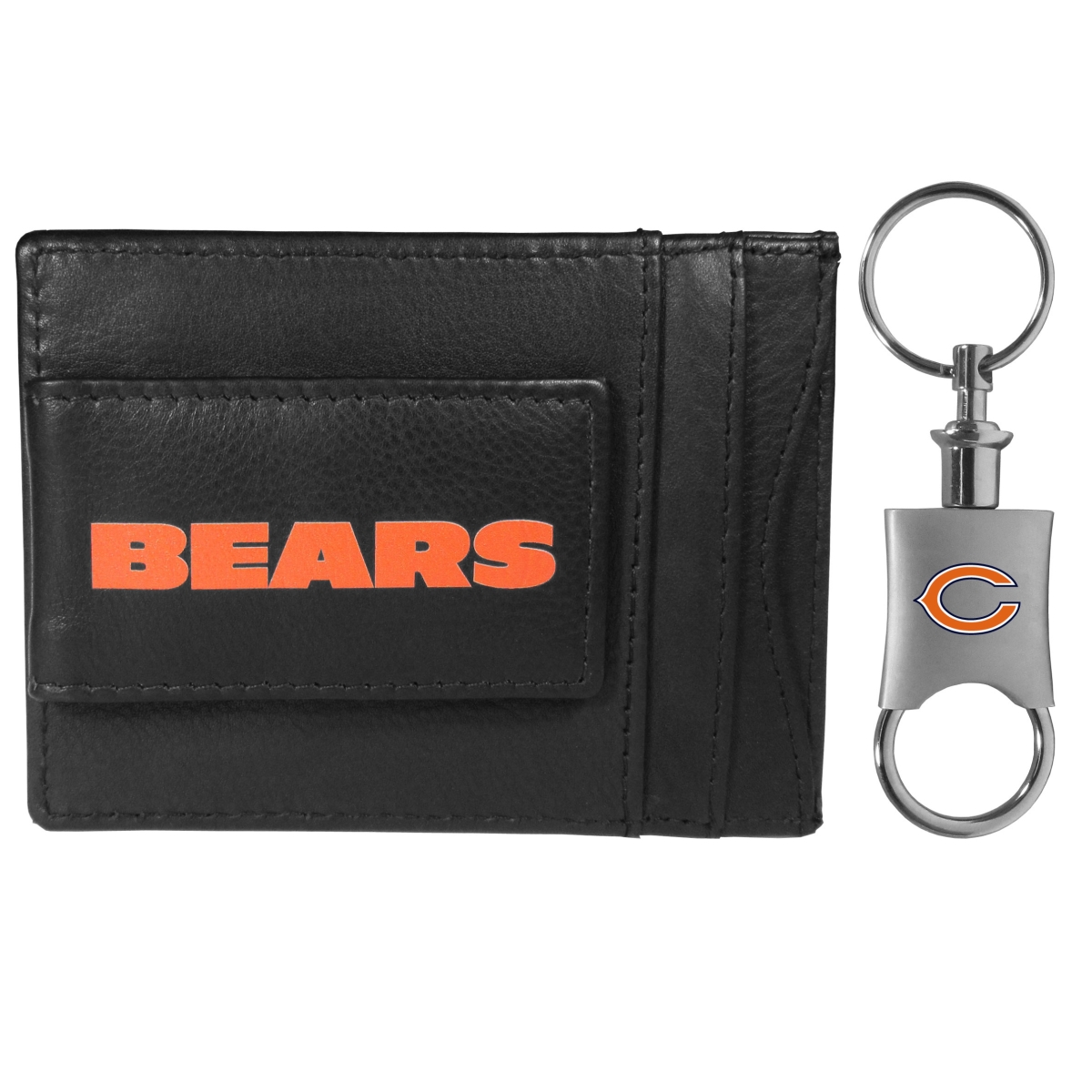 Picture of Siskiyou FCCP005KPV Unisex NFL Chicago Bears Leather Cash & Cardholder & Valet Key Chain - One Size