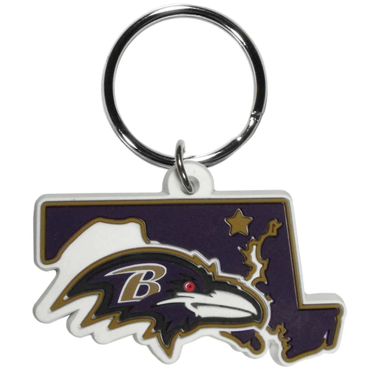 Siskiyou  Unisex NFL Baltimore Ravens Home State Flexi Key Chain