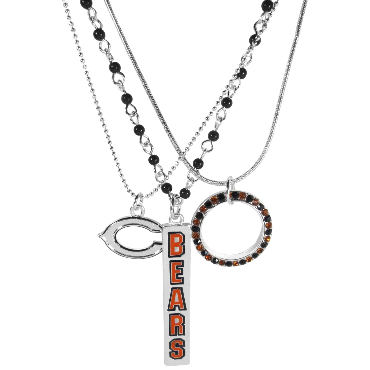 Siskiyou F3NK005 Female NFL Chicago Bears Trio Necklaces Set - Set of 3
