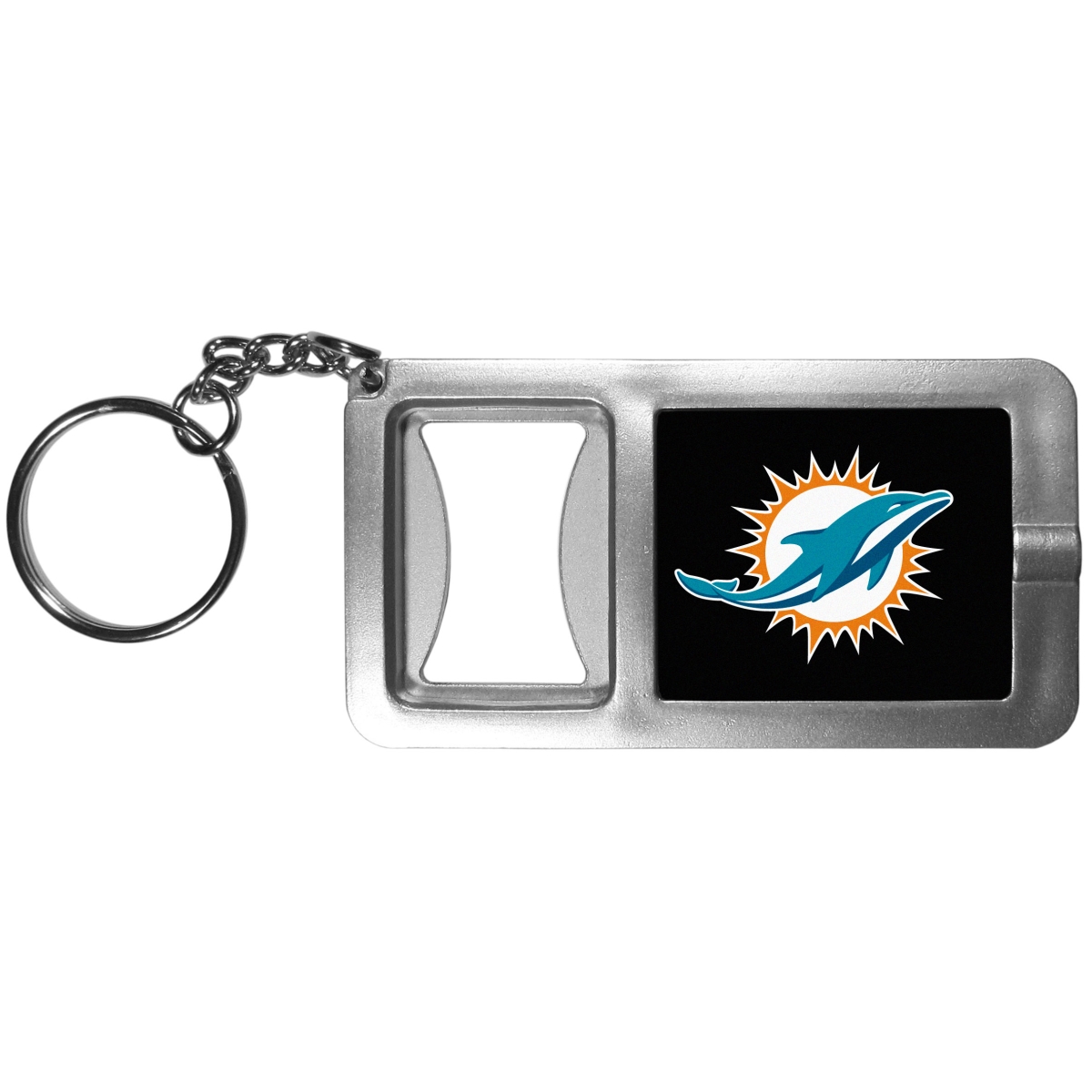 Siskiyou FFBK060 Unisex NFL Miami Dolphins Flashlight Key Chain with Bottle Opener