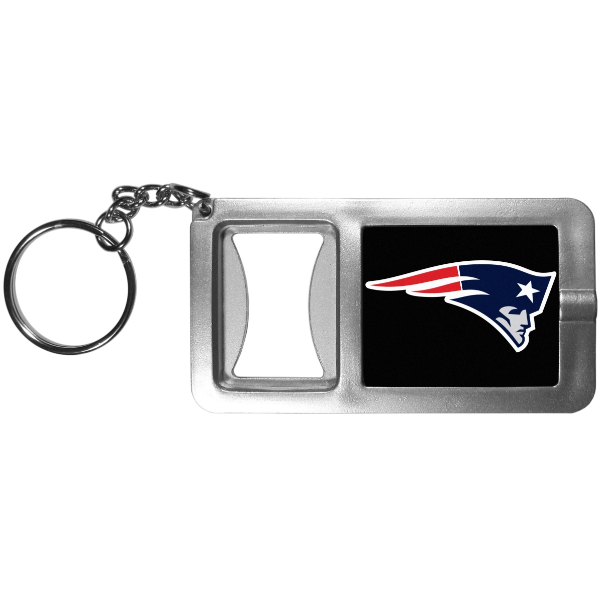 Siskiyou FFBK120 Unisex NFL New England Patriots Flashlight Key Chain with Bottle Opener