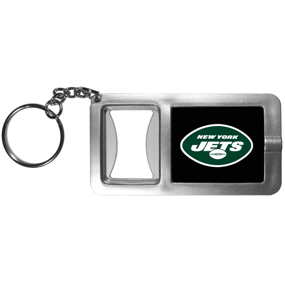 Siskiyou FFBK100 Unisex NFL New York Jets Flashlight Key Chain with Bottle Opener