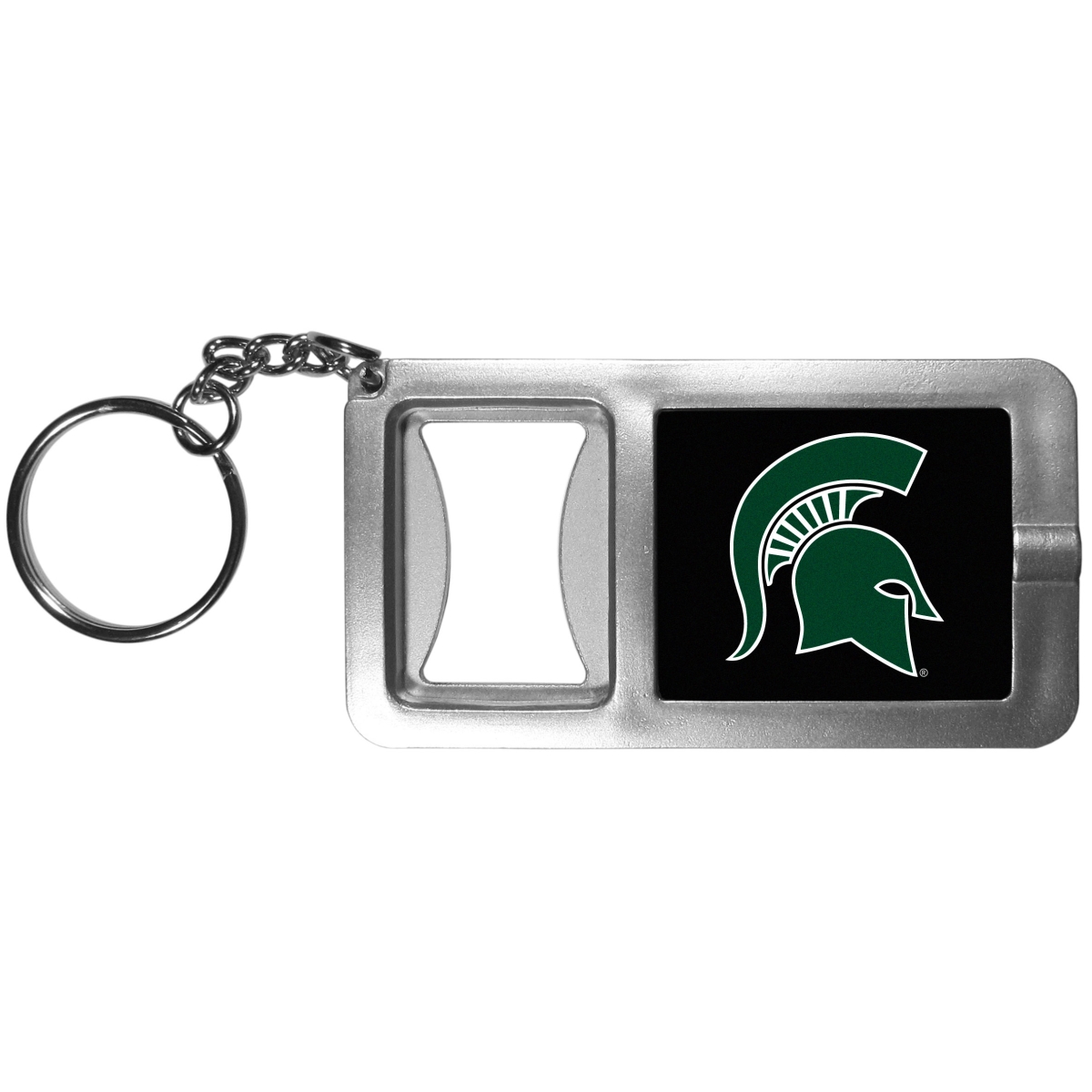 Siskiyou CFBK41 NCAA Michigan State Spartans Flashlight Key Chain with Bottle Opener