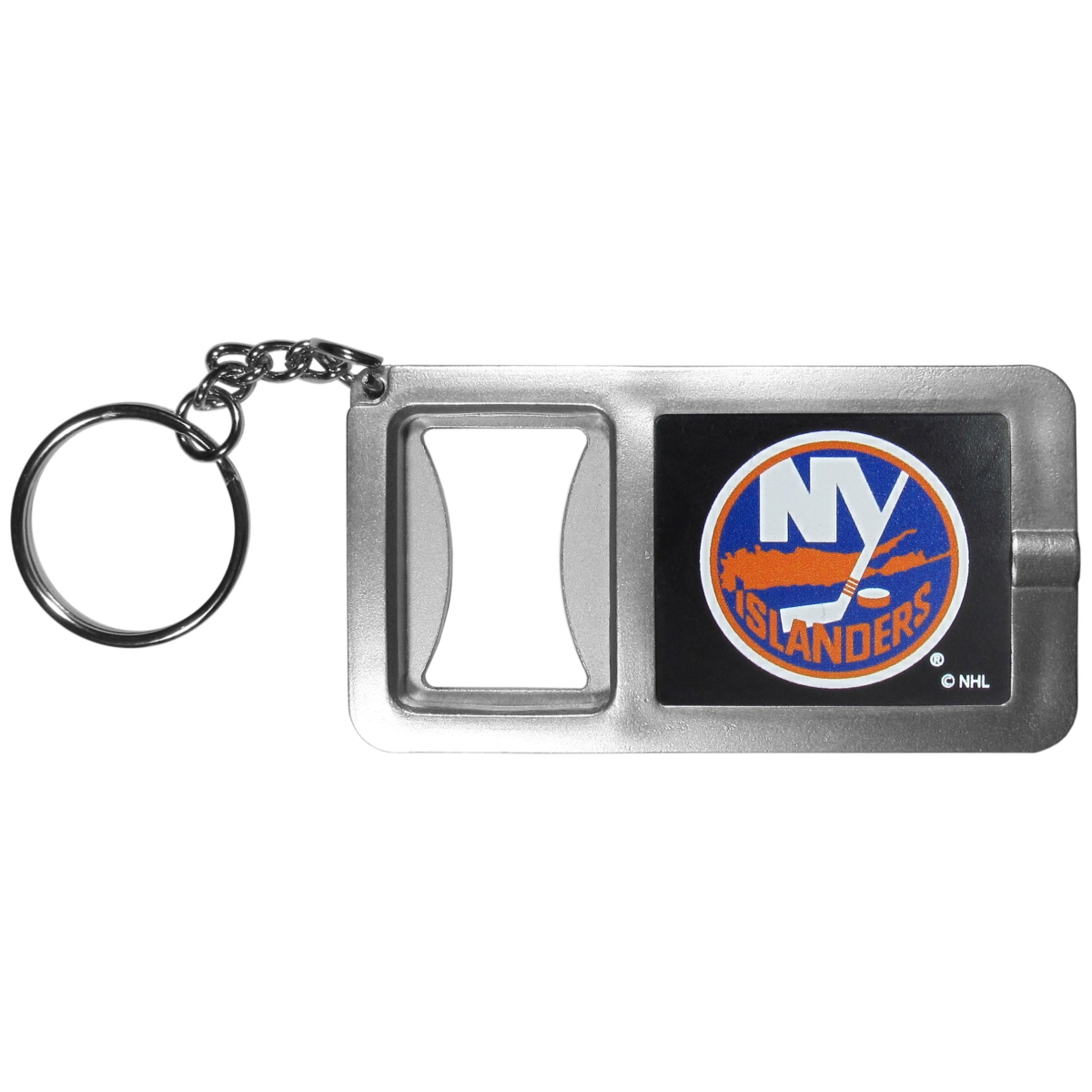 Picture of Siskiyou HFBK70 Unisex NHL New York Islanders Flashlight Key Chain with Bottle Opener