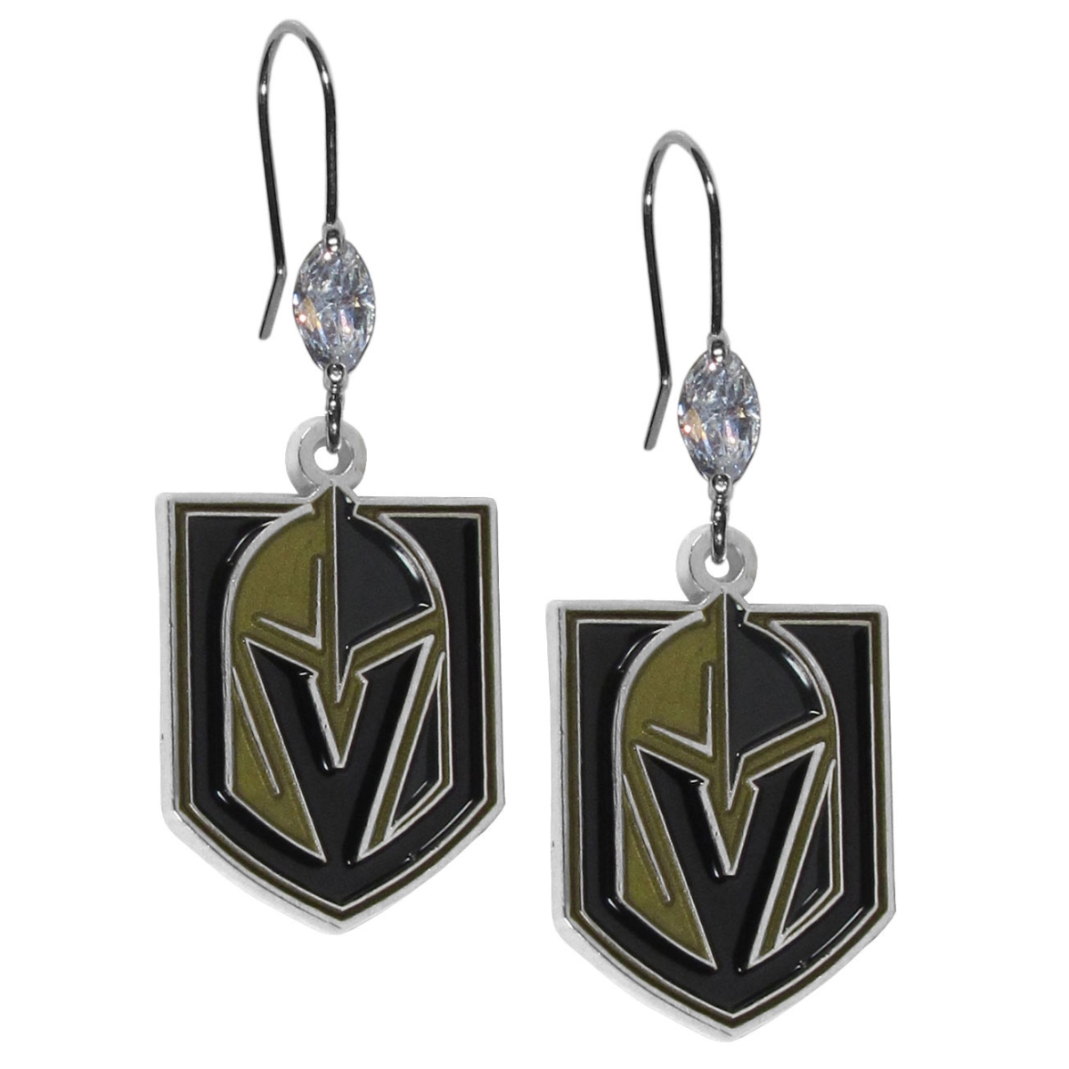 Picture of Siskiyou HCE165 Female NHL Las Vegas Golden Knights Crystal Dangle Earrings