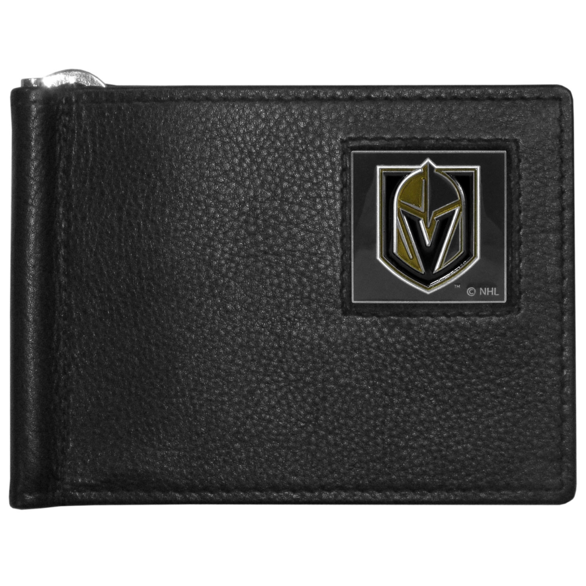 Picture of Siskiyou HBCW165 Male NHL Vegas Golden Knights Leather Bill Clip Bi-fold Wallet