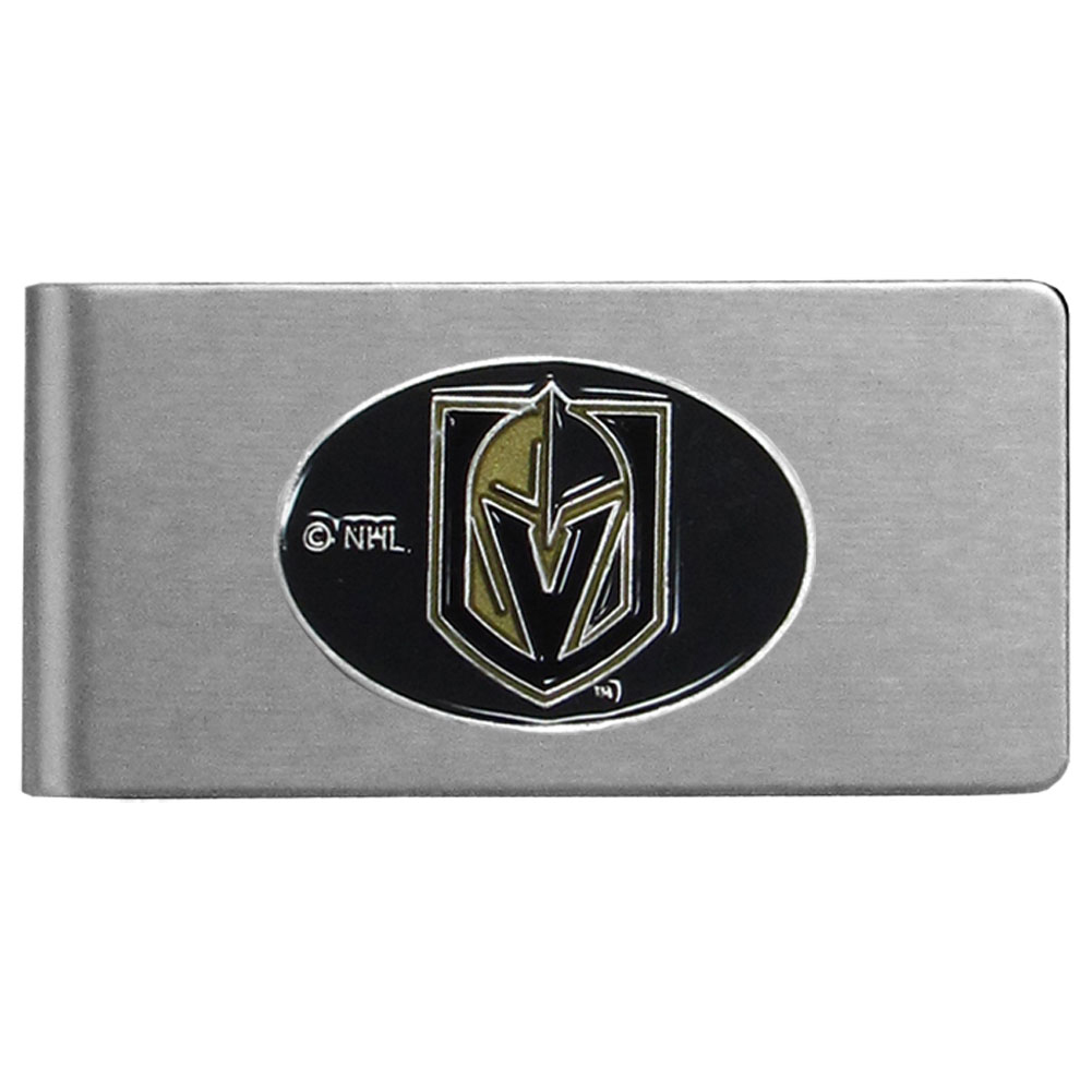 Picture of Siskiyou HBMC165 Unisex NHL Las Vegas Golden Knights Brushed Metal Money Clip - One Size