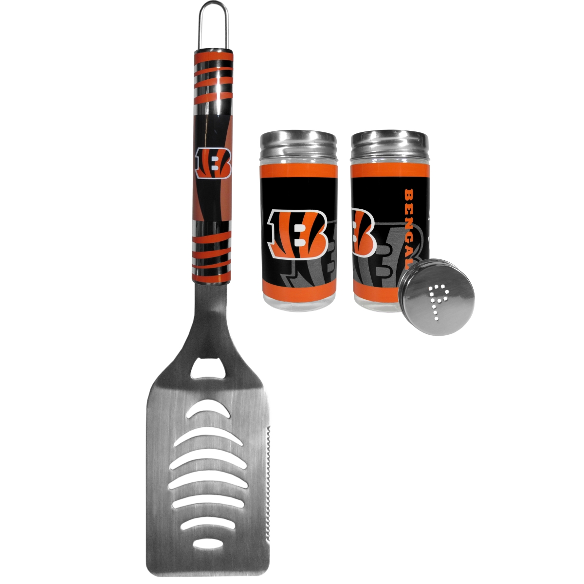 Picture of Siskiyou FTGS010TSP Unisex NFL Cincinnati Bengals Tailgater Spatula & Salt & Pepper Shaker