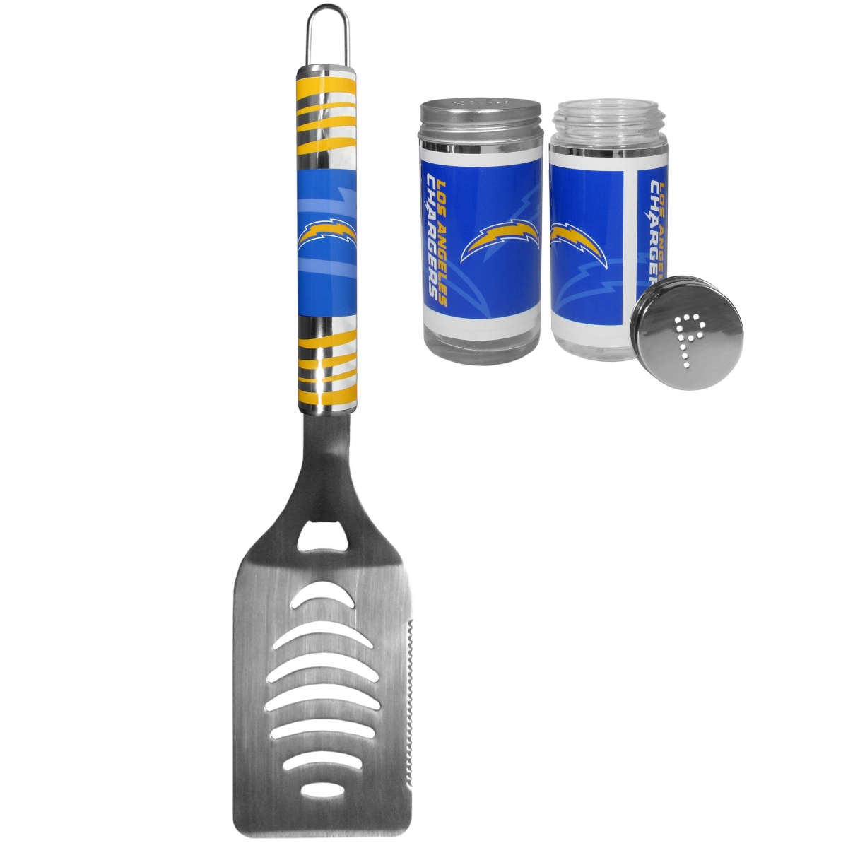 Picture of Siskiyou FTGS040TSP Unisex NFL Los Angeles Chargers Tailgater Spatula & Salt & Pepper Shaker