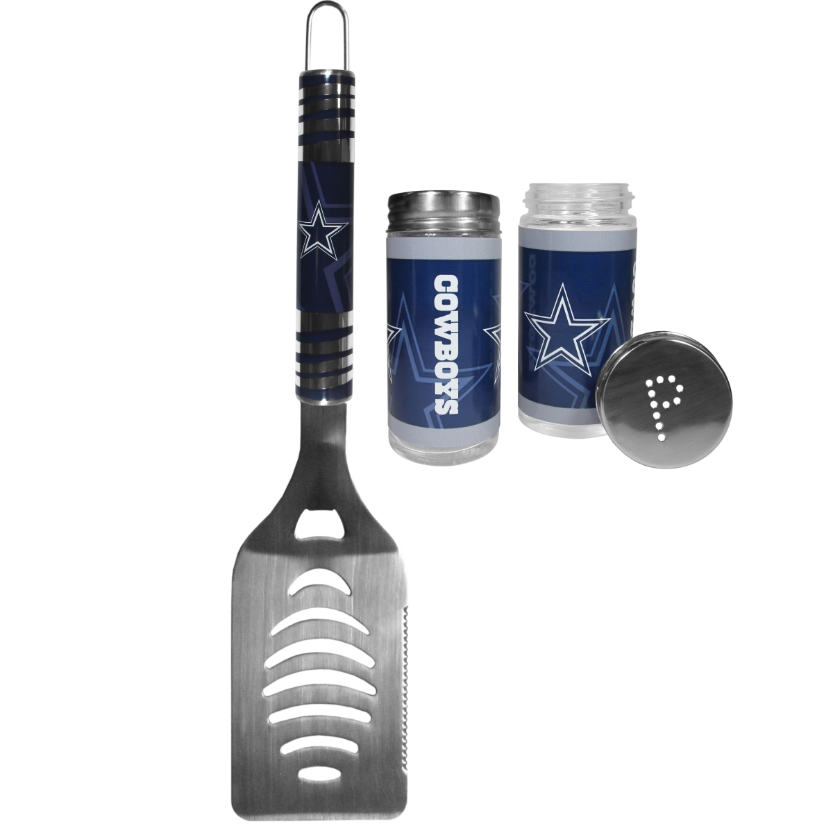 Picture of Siskiyou FTGS055TSP Unisex NFL Dallas Cowboys Tailgater Spatula & Salt & Pepper Shaker