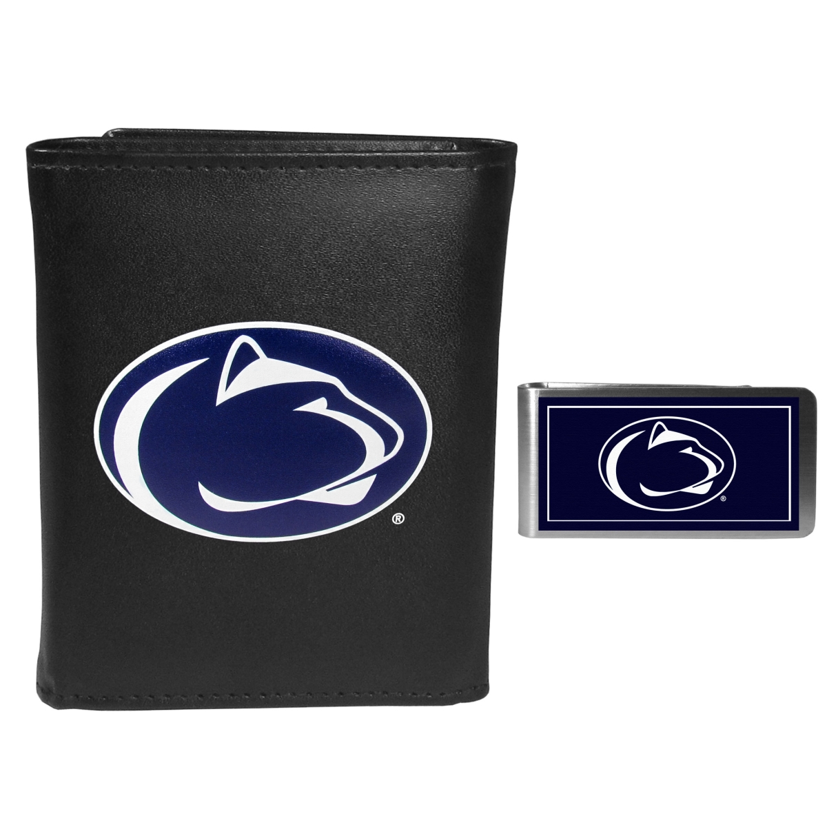Siskiyou CTRL27LMP Male NCAA Penn State Nittany Lions Tri-fold Wallet & Color Money Clip