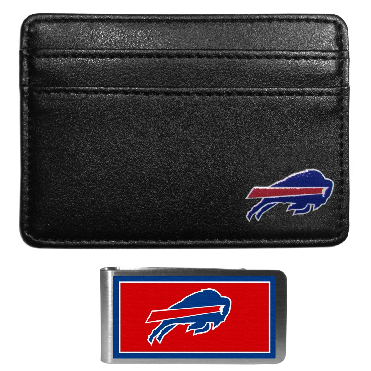 Siskiyou FWW015LMP Unisex NFL Buffalo Bills Weekend Wallet & Color Money Clip