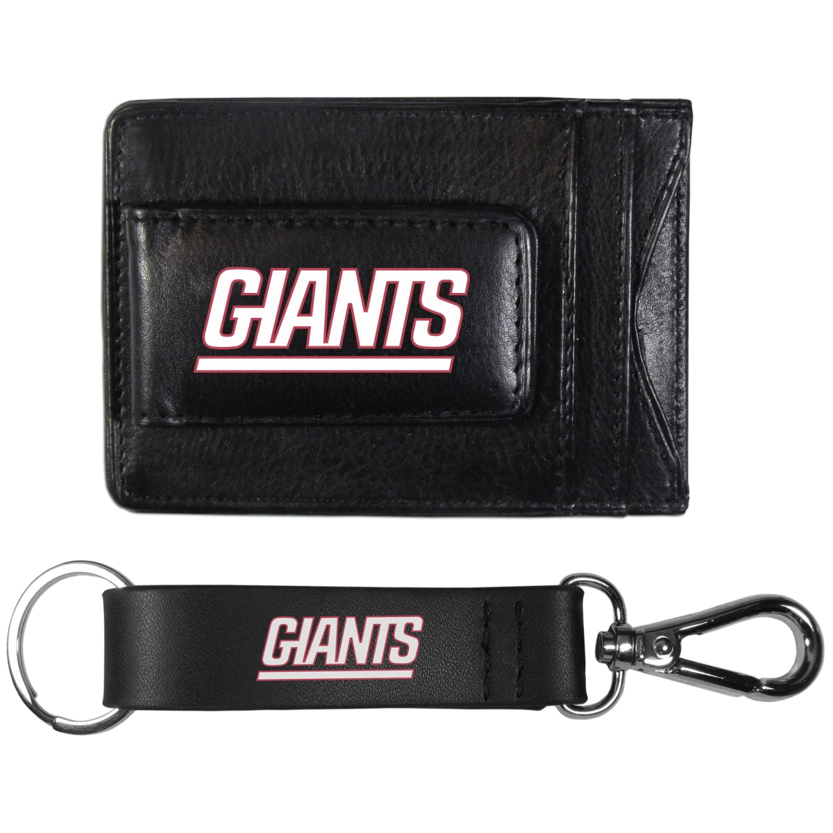 Siskiyou FCCP090KCS Unisex NFL New York Giants Leather Cash & Cardholder & Strap Key Chain - One Size