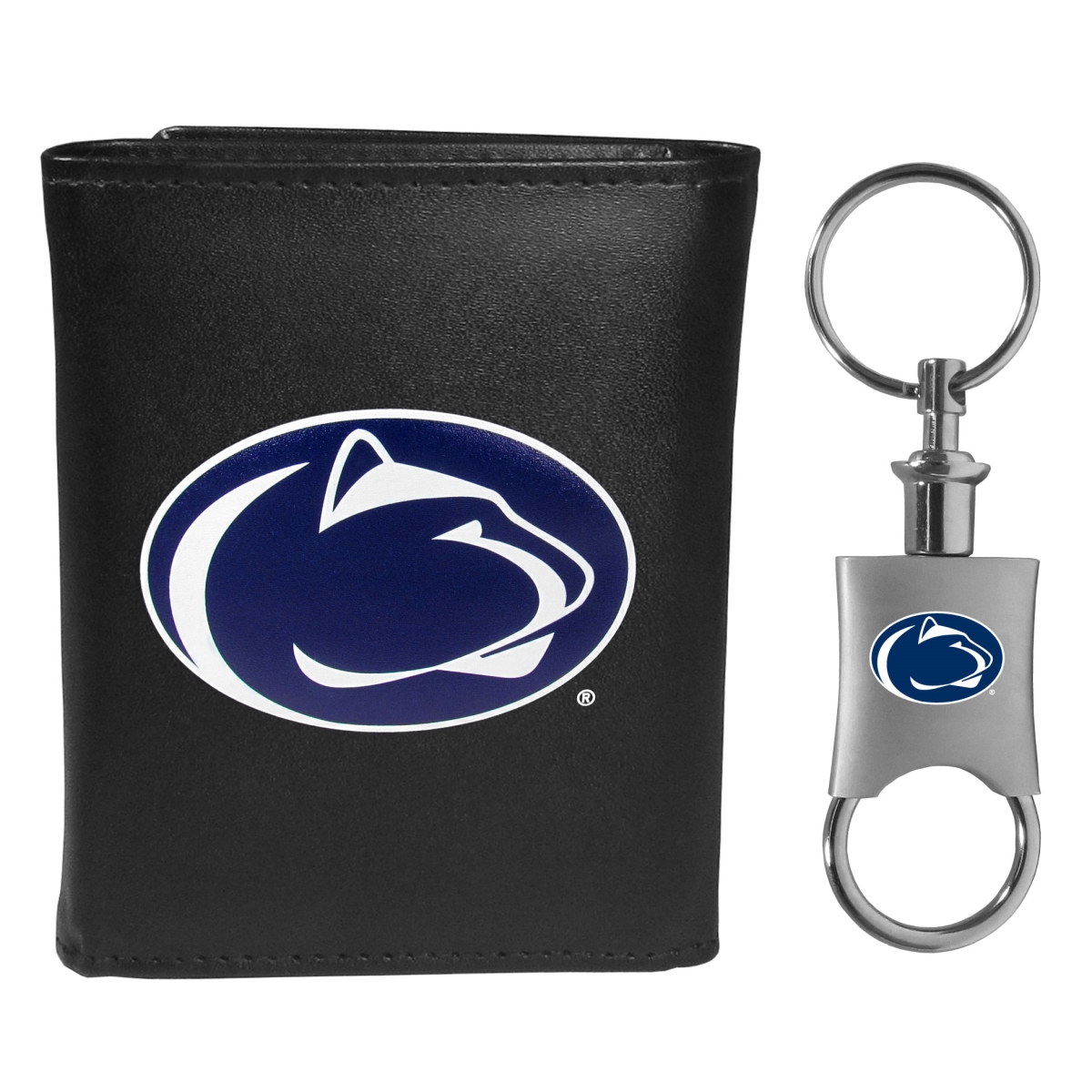Siskiyou CTRL27KPV Male NCAA Penn State Nittany Lions Tri-fold Wallet & Valet Key Chain