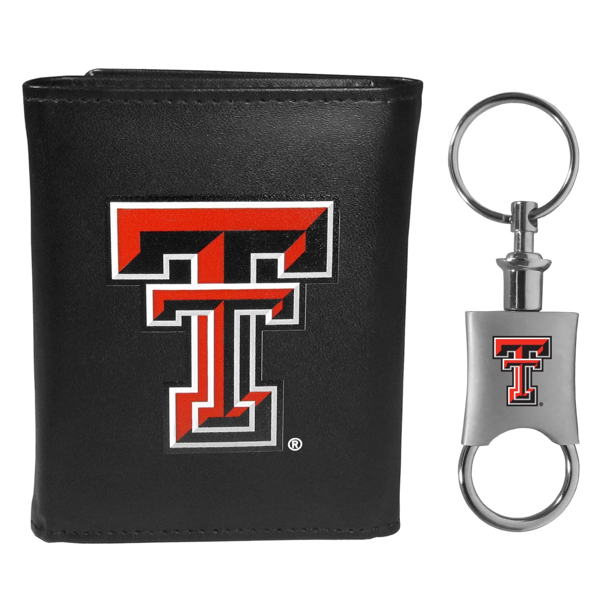 Siskiyou CTRL30KPV Male NCAA Texas Tech Raiders Tri-fold Wallet & Valet Key Chain
