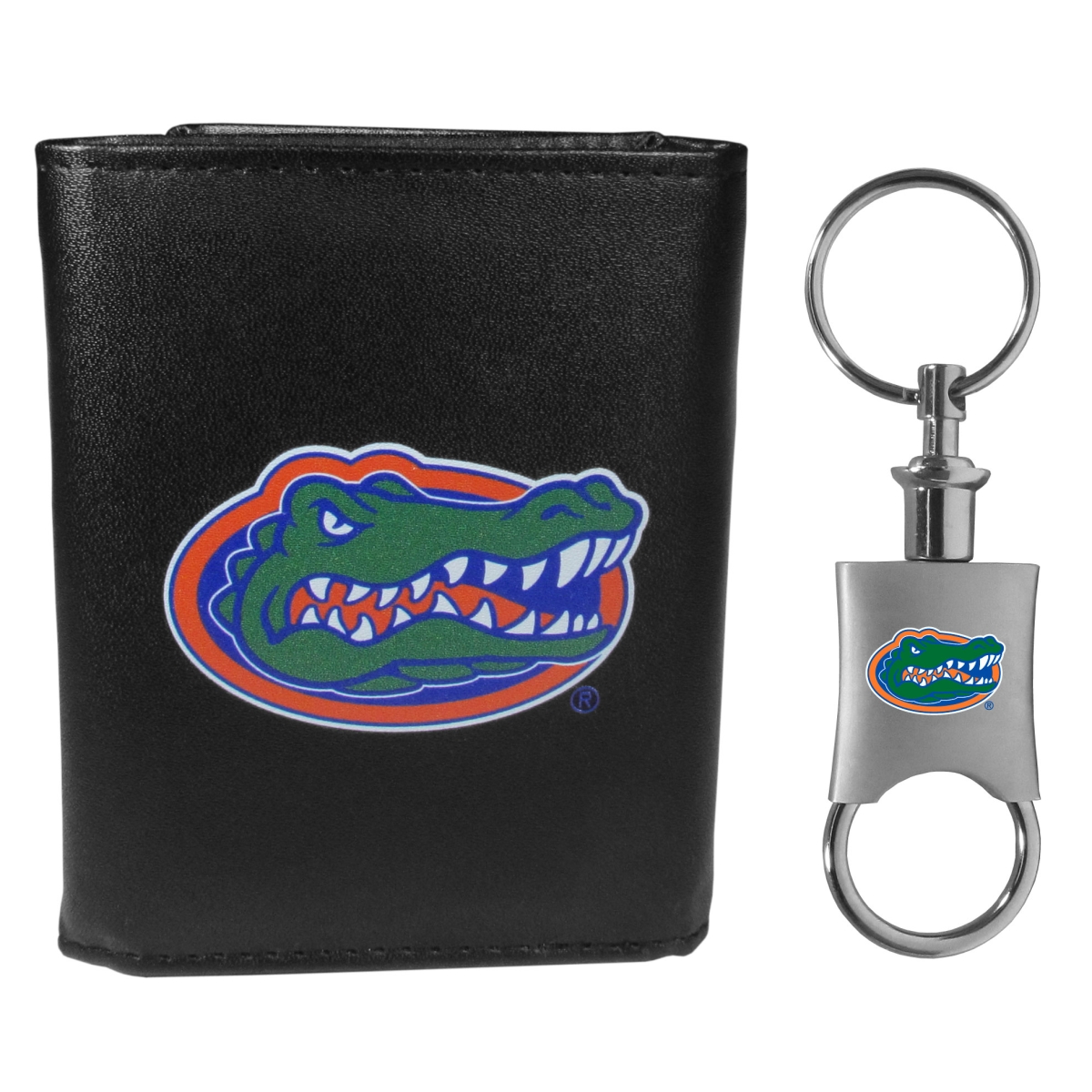 Siskiyou CTRL4KPV Male NCAA Florida Gators Tri-fold Wallet & Valet Key Chain