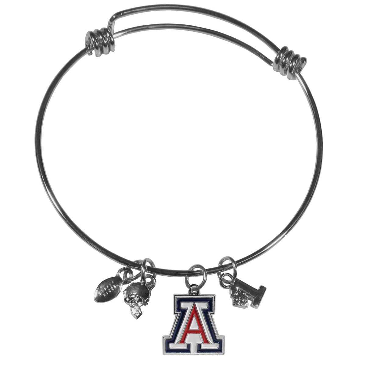 Picture of Siskiyou CCBB54 Female NCAA Arizona Wildcats Charm Bangle Bracelet - One Size