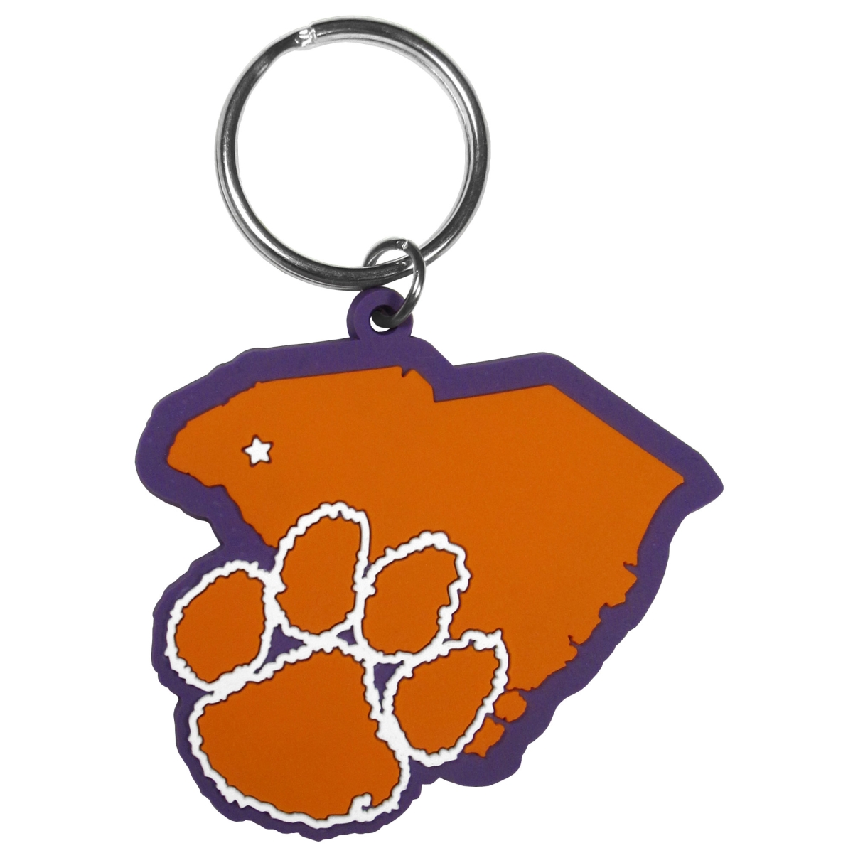 Siskiyou CHPK69 Unisex NCAA Clemson Tigers Home State Flexi Key Chain