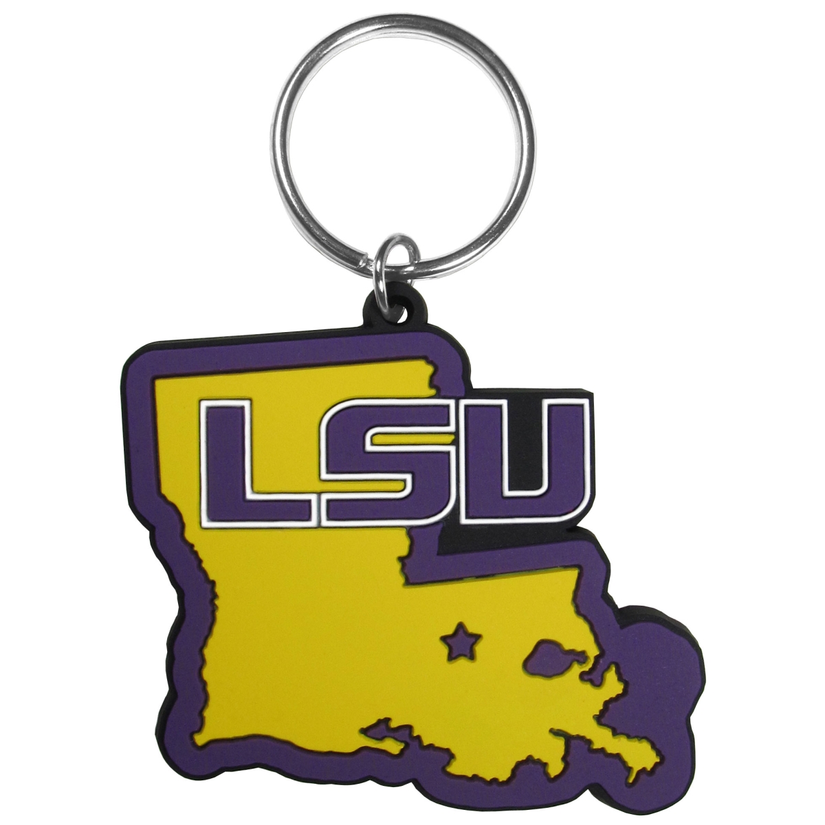 Siskiyou CHPK43 Unisex NCAA LSU Tigers Home State Flexi Key Chain