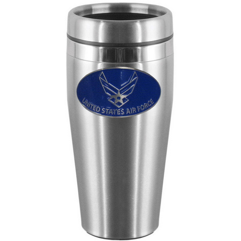 Picture of Siskiyou STMS18 Unisex Military, Patriotic & Firefighter Air Force Steel Travel Mug