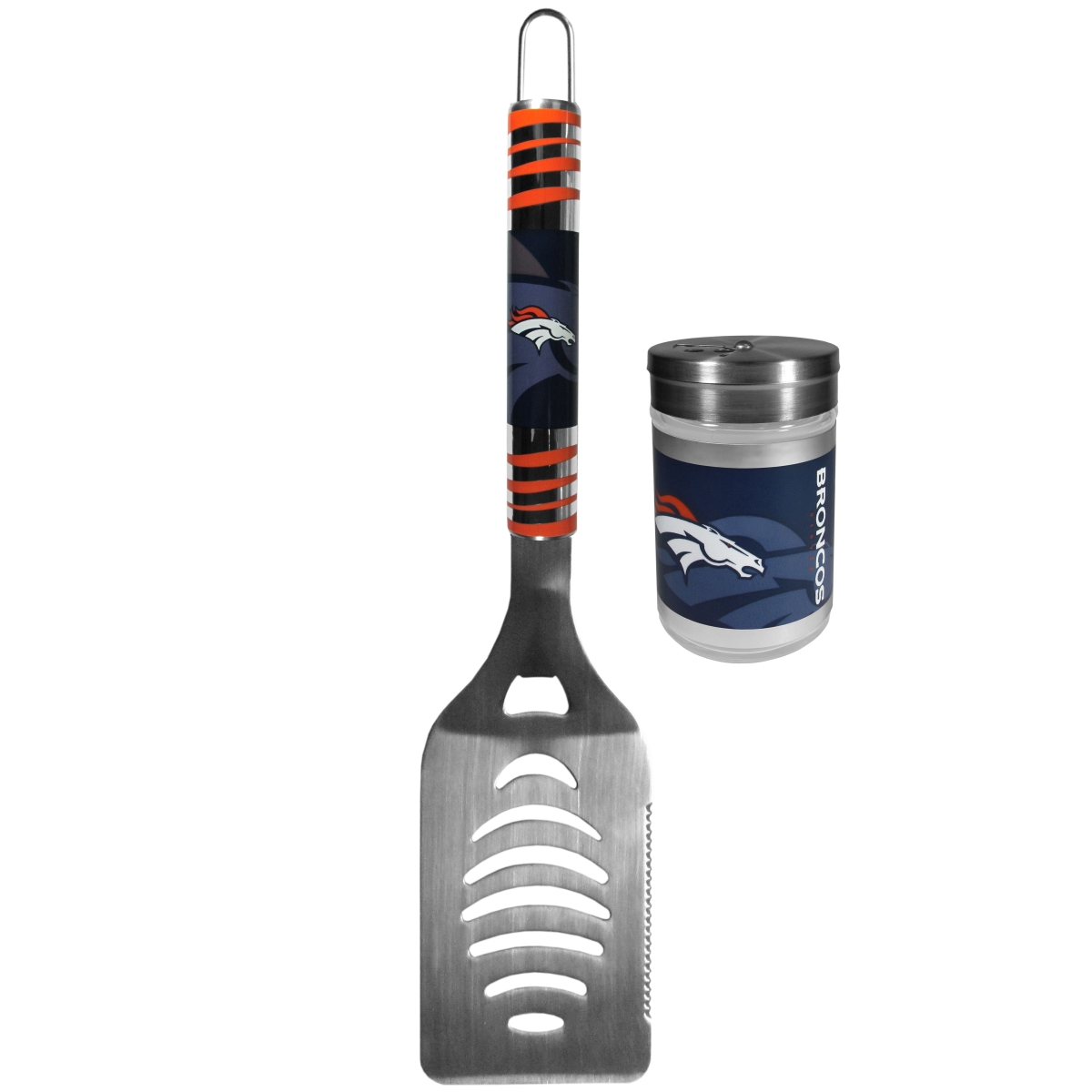 Picture of Siskiyou FTGS020SEA Unisex NFL Denver Broncos Tailgater Spatula & Season Shaker