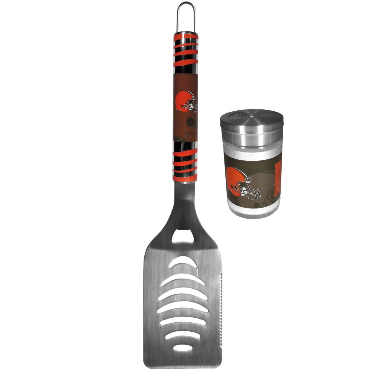 Picture of Siskiyou FTGS025SEA Unisex NFL Cleveland Browns Tailgater Spatula & Season Shaker