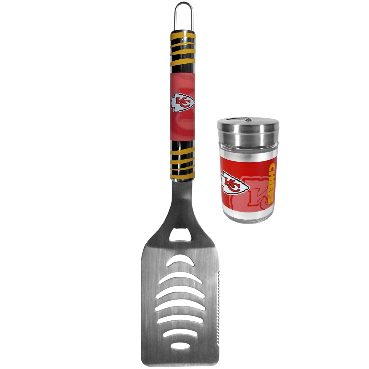 Picture of Siskiyou FTGS045SEA Unisex NFL Kansas City Chiefs Tailgater Spatula & Season Shaker