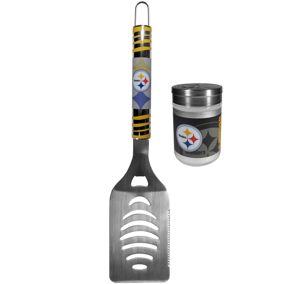 Picture of Siskiyou FTGS160SEA Unisex NFL Pittsburgh Steelers Tailgater Spatula & Season Shaker