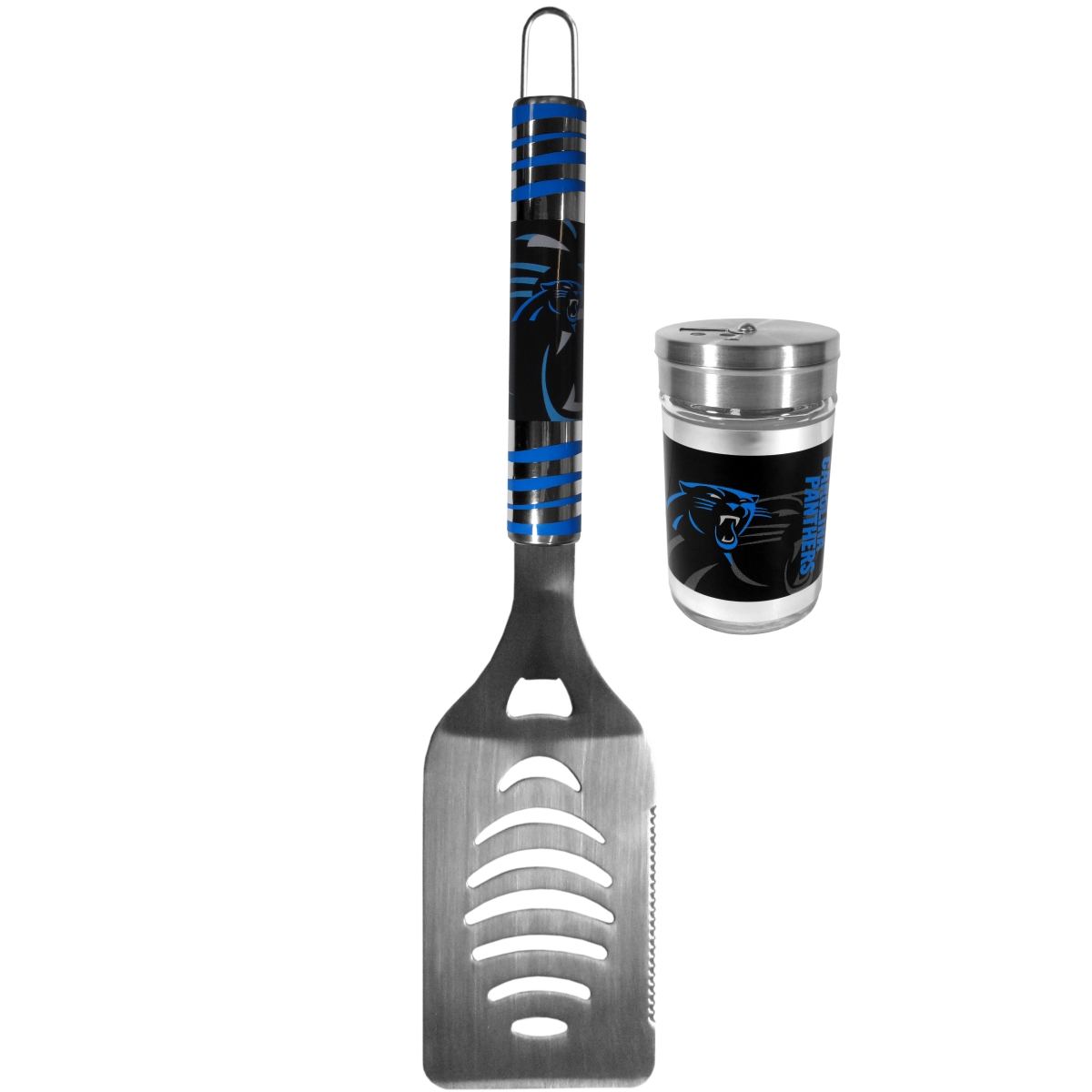 Picture of Siskiyou FTGS170SEA Unisex NFL Carolina Panthers Tailgater Spatula & Season Shaker