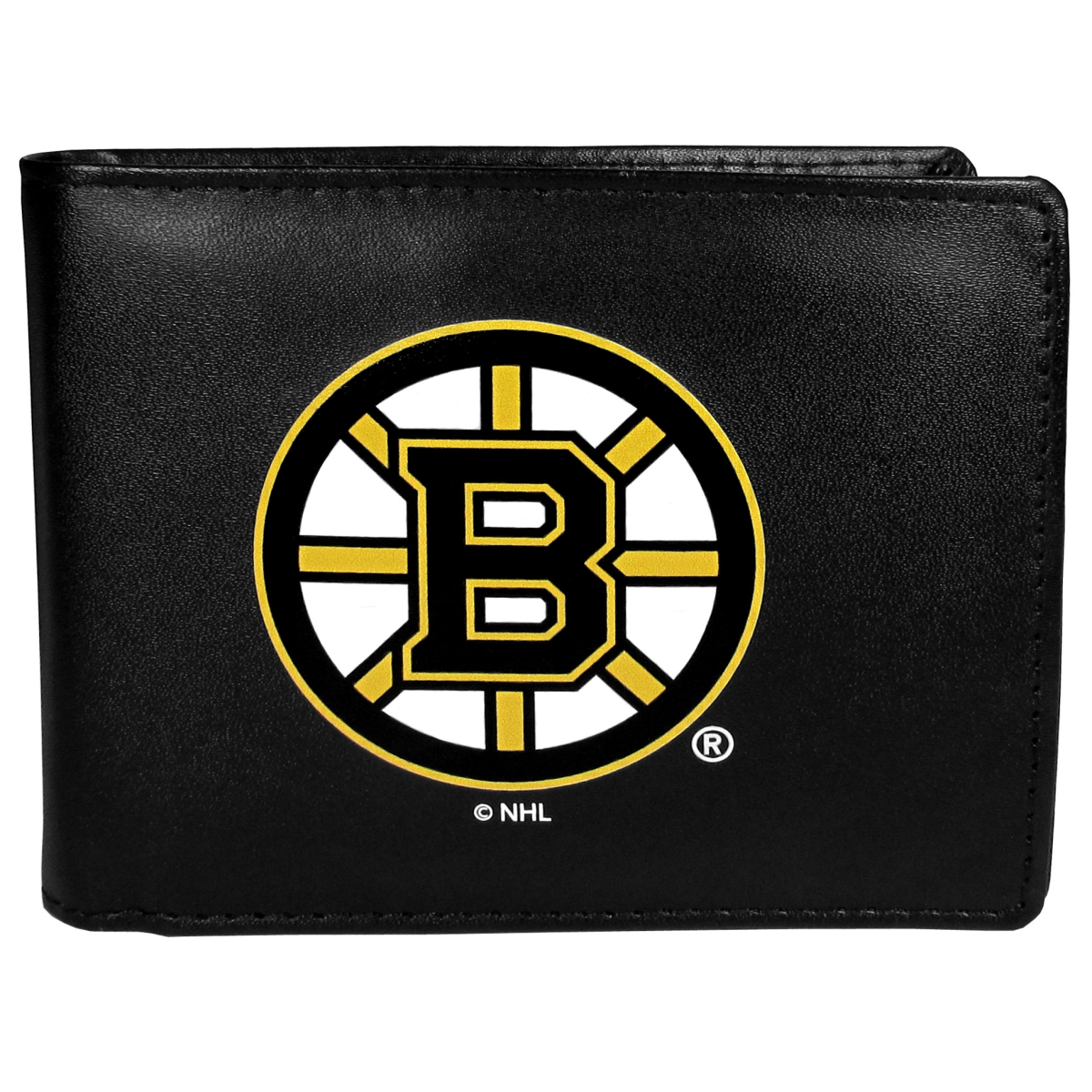 Picture of Siskiyou HLBF20 Male NHL Boston Bruins Leather Bi-fold Logo Large Wallet - One Size